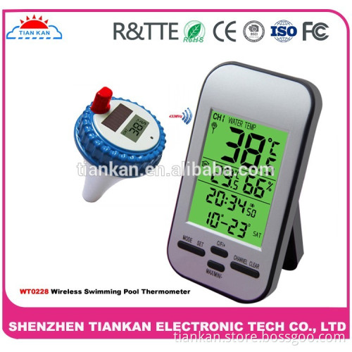 Wireless Swimming Pool (Spa)Thermometer with solar power